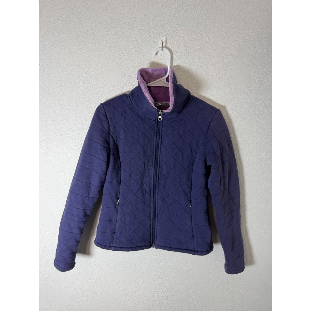 The North Face Jacket Womens Small Purple Full Zip Mock Neck Hand Pockets